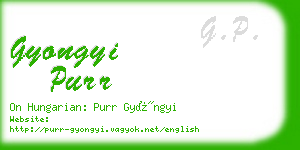 gyongyi purr business card